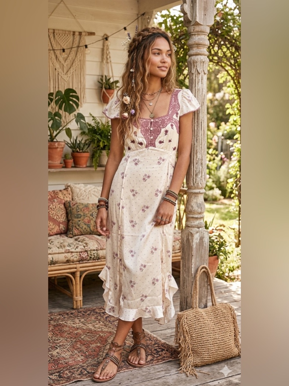 FREE PEOPLE Haven Midi Dress size medium
